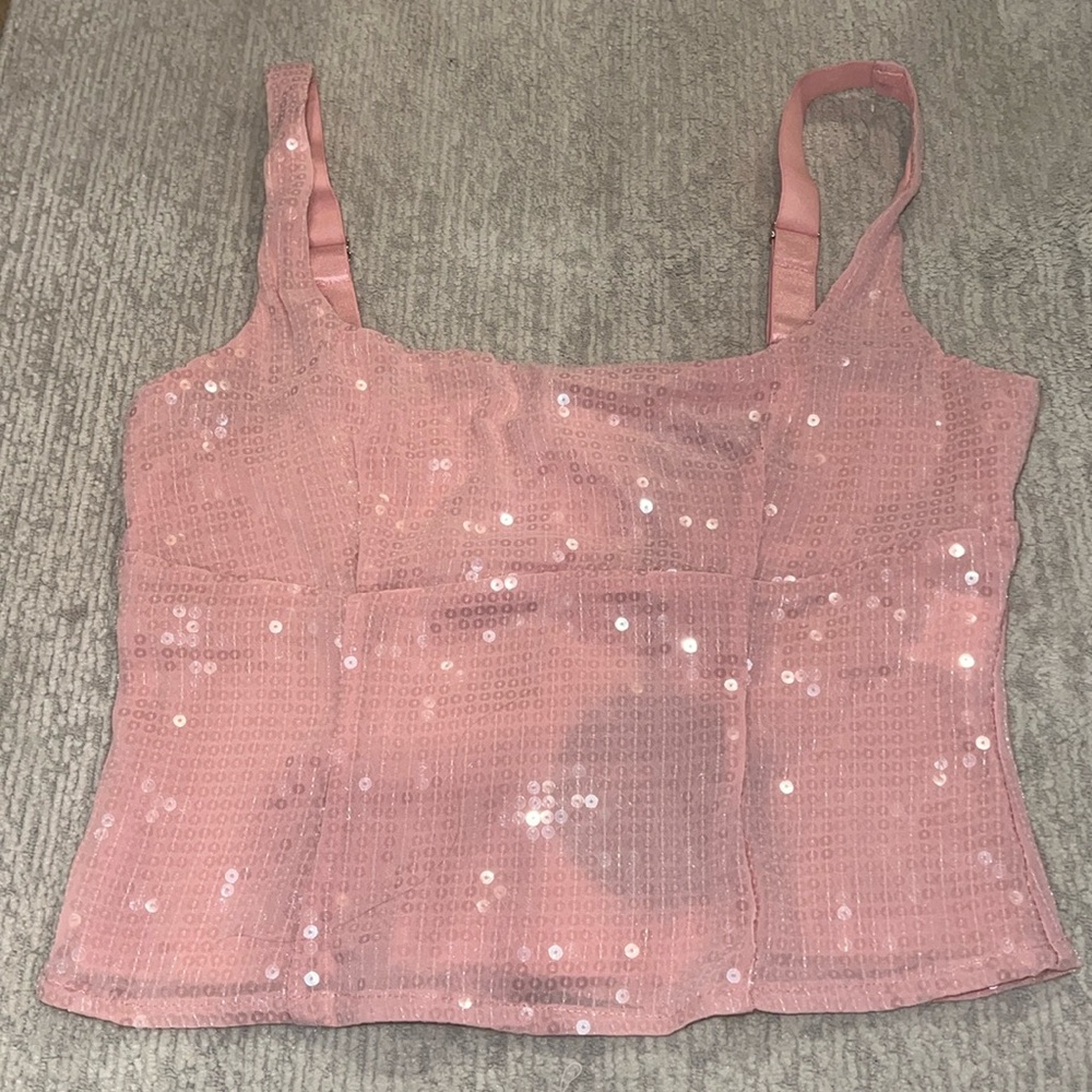 White fox sparkly top